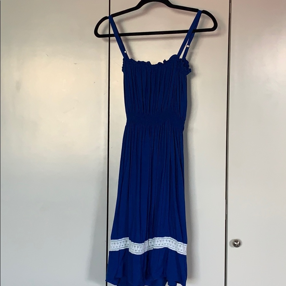 Blue lace trim sundress